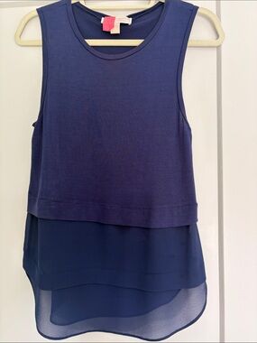 Michael kors Navy Layered Sleeveless Blouse - Women